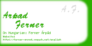 arpad ferner business card